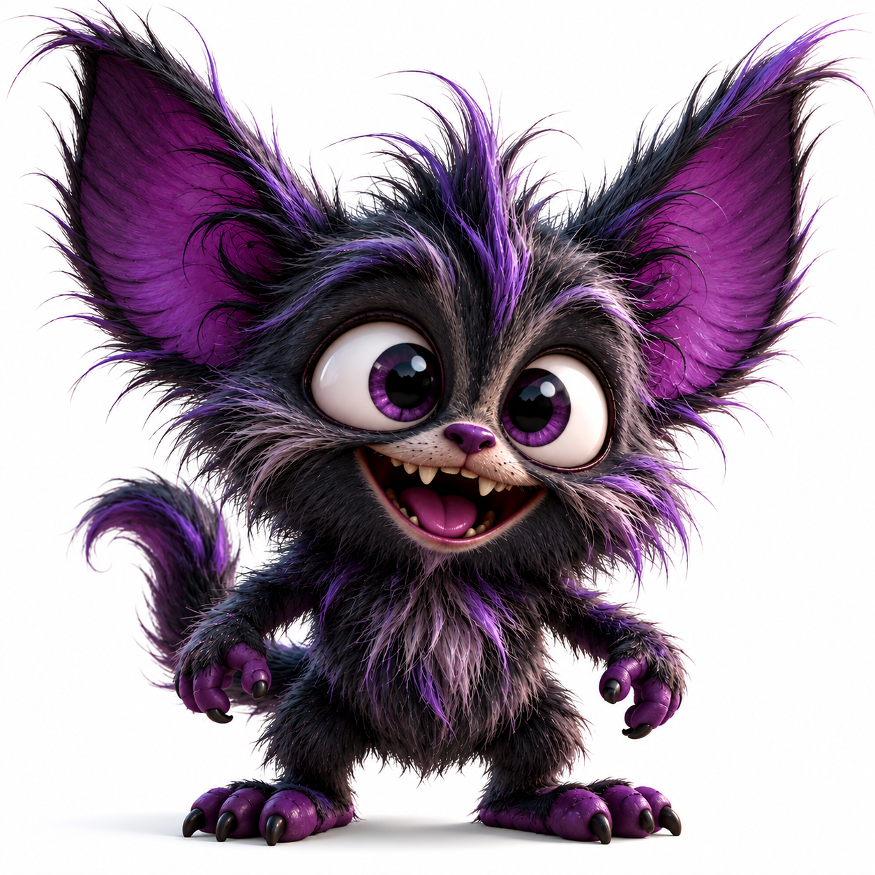 Portrait de GROUZY créature extraterrestre violette